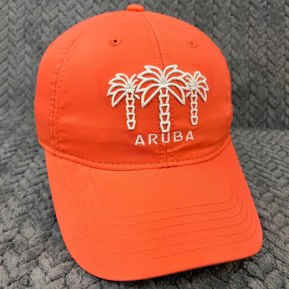 Aruba Palm Trees Unisex Orange Legacy Athletic Souvenir Baseball Hat OSFM
